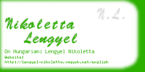 nikoletta lengyel business card